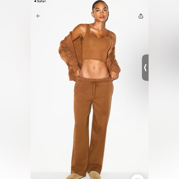 SKIMS Pants - Skims Cotton Fleece Straight Leg